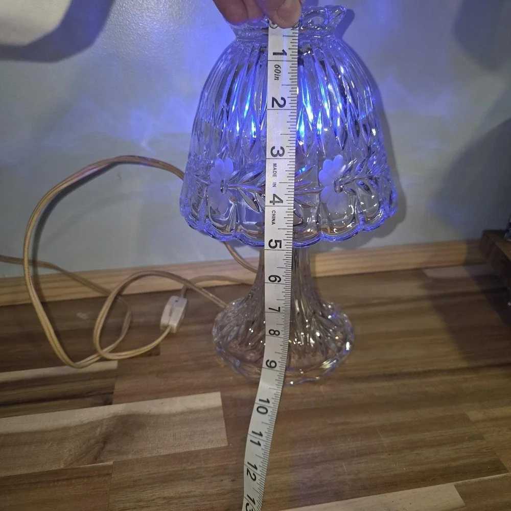 Vintage Princess House Heritage Crystal Romance Vanity Boudoir Lamp 10.5 In